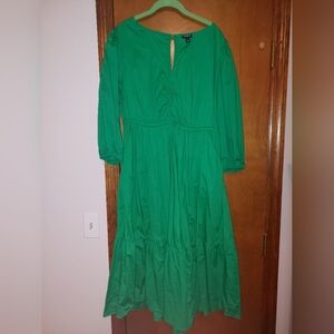 Torrid Vibrant Green Long Sleeve Dress